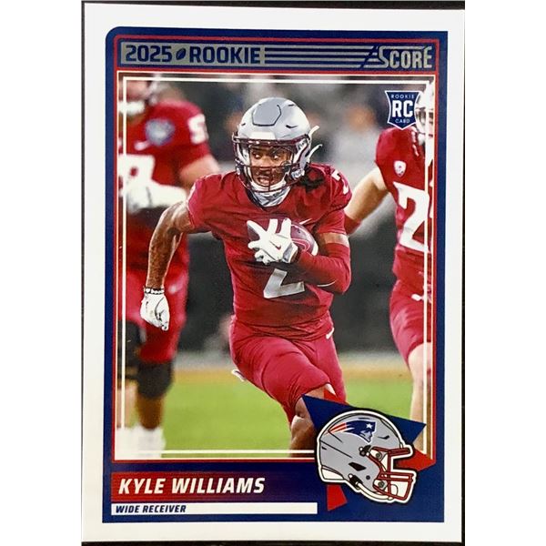 2025 PANINI SCORE KYLE WILLIAMS ROOKIE CARD