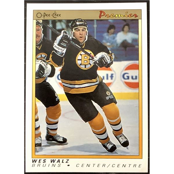 1990-91 O-PEE-CHEE PREMIER NHL WES WALZ ROOKIE CARD