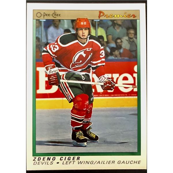 1990-91 O-PEE-CHEE PREMIER NHL ZDENO CIGER ROOKIE CARD