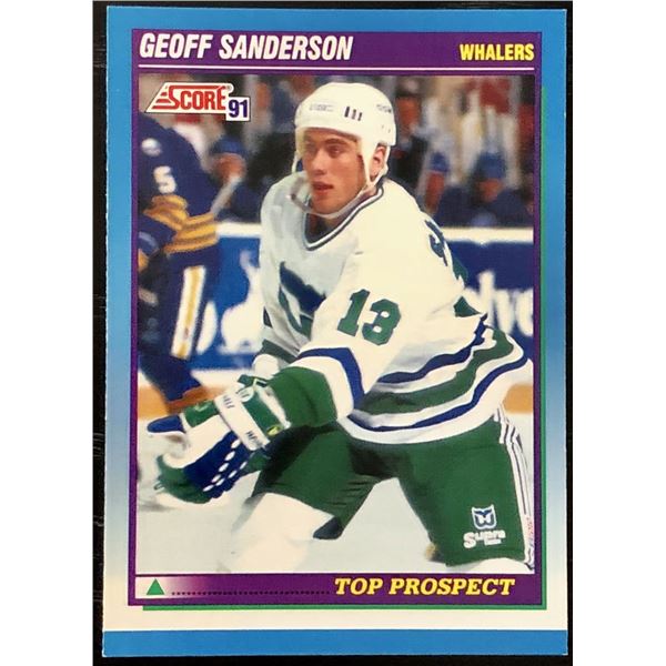 1991-92 SCORE GEOFF SANDERSON ROOKIE CARD