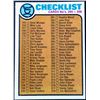 Image 1 : 1973 TOPPS CHECKLIST