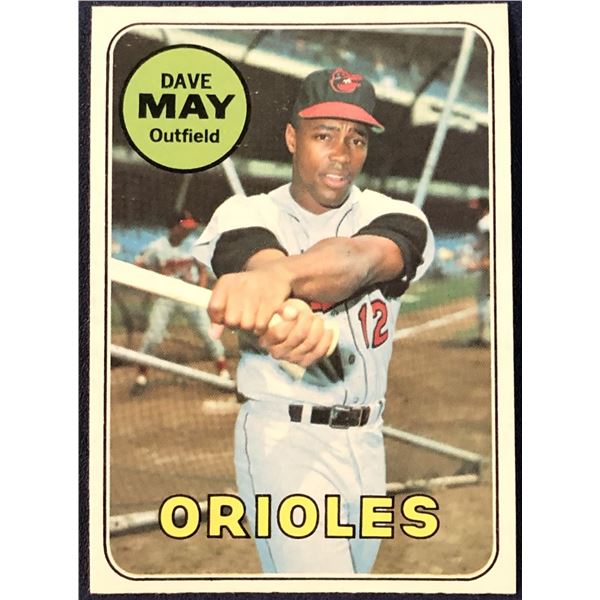 1969 O-PEE-CHEE BASEBALL DAVE MAY