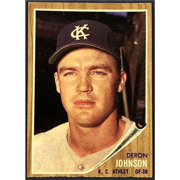 1962 TOPPS DERON JOHNSON ROOKIE CARD