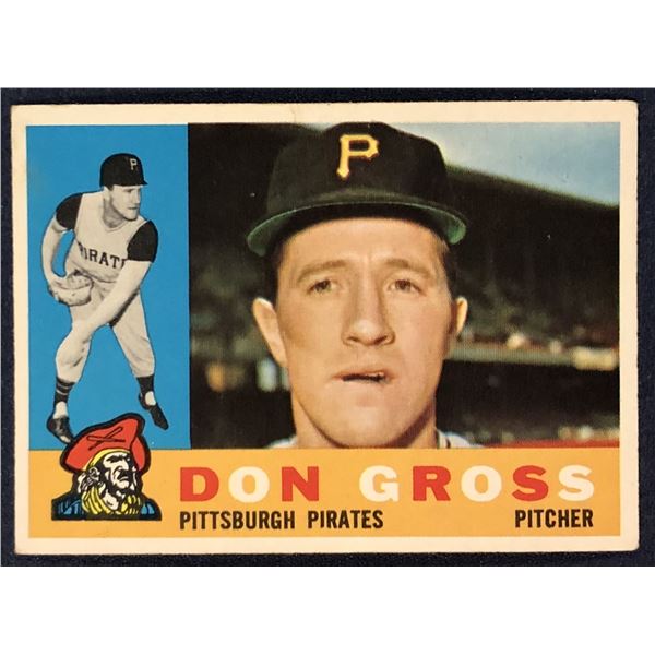 1960 TOPPS WHITE BACKS DON GROSS