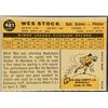 Image 2 : 1960 TOPPS GREY BACKS WES STOCK ROOKIE CARD