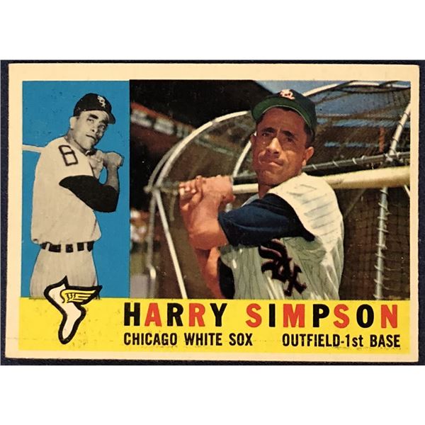 1960 TOPPS GREY BACKS HARRY SIMPSON