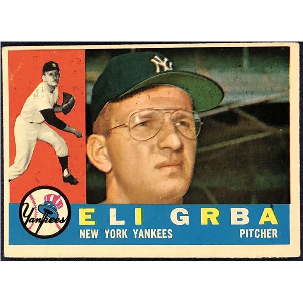 1960 TOPPS GREY BACKS ELI GRBA ROOKIE CARD