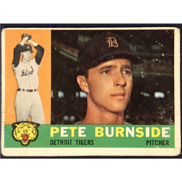 1960 TOPPS BASEBALL WHITE BACK PETE BURNSIDE