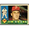 Image 1 : 1960 TOPPS BASEBALL GREY BACK JIM OWENS