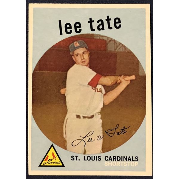 1959 TOPPS WHITE BACKS LEE TATE ROOKIE CARD
