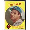 Image 1 : 1959 TOPPS WHITE BACKS JIM BAXES ROOKIE CARD