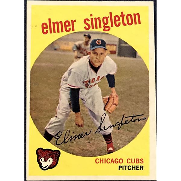 1959 TOPPS WHITE BACKS ELMER SINGLETON