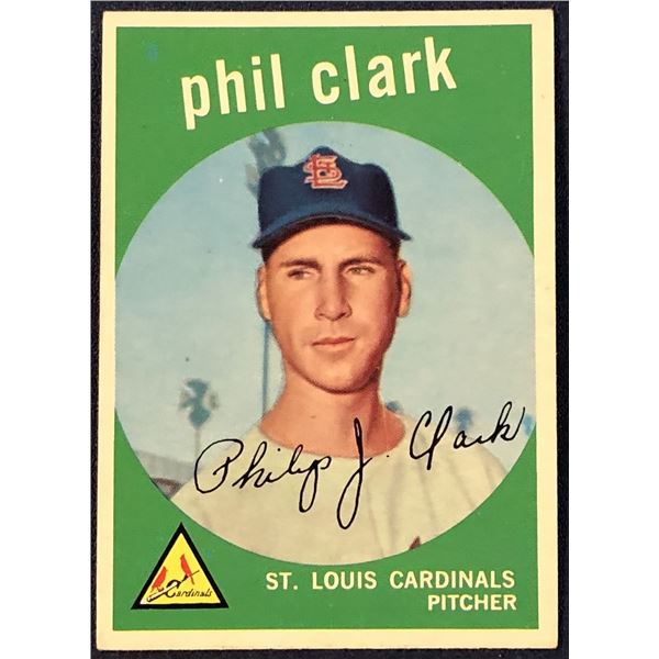 1959 TOPPS GREY BACKS PHIL CLARK ROOKIE CARD