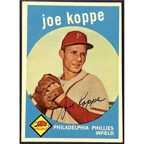 1959 TOPPS BASEBALL WHITE BACK JOE KOPPE