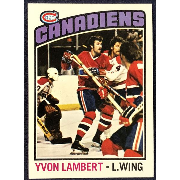 1976-77 TOPPS NHL HOCKEY YVON LAMBERT