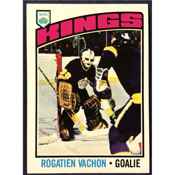 1976-77 TOPPS NHL HOCKEY ROGIE VACHON (HOF)