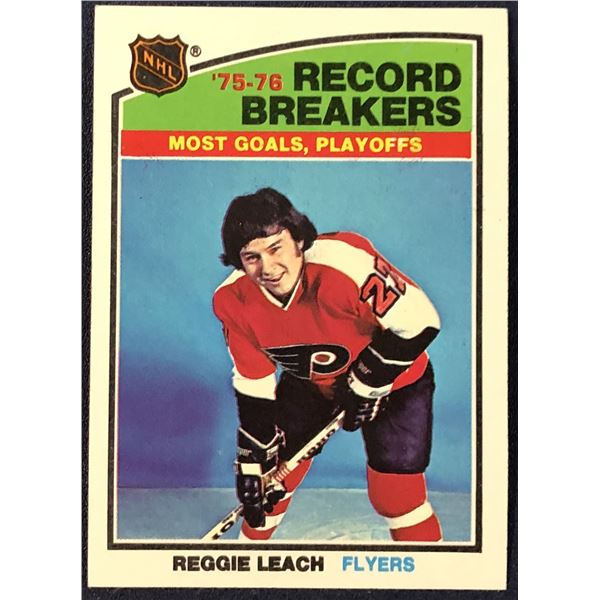 1976-77 TOPPS NHL HOCKEY REGGIE LEACH (HOF)