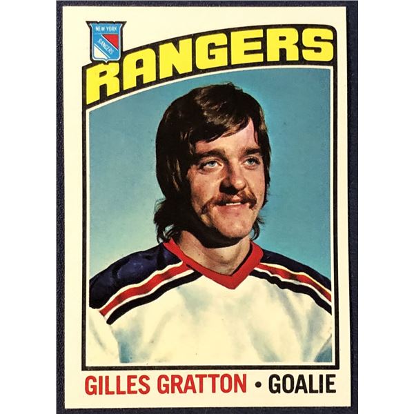 1976-77 TOPPS NHL HOCKEY GILLES GRATTON ROOKIE CARD
