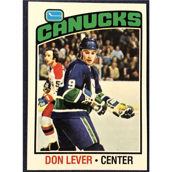 1976-77 TOPPS NHL HOCKEY DON LEVER