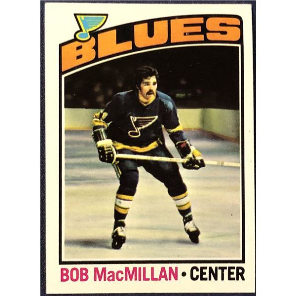 1976-77 TOPPS NHL HOCKEY BOB MacMILLAN ROOKIE CARD