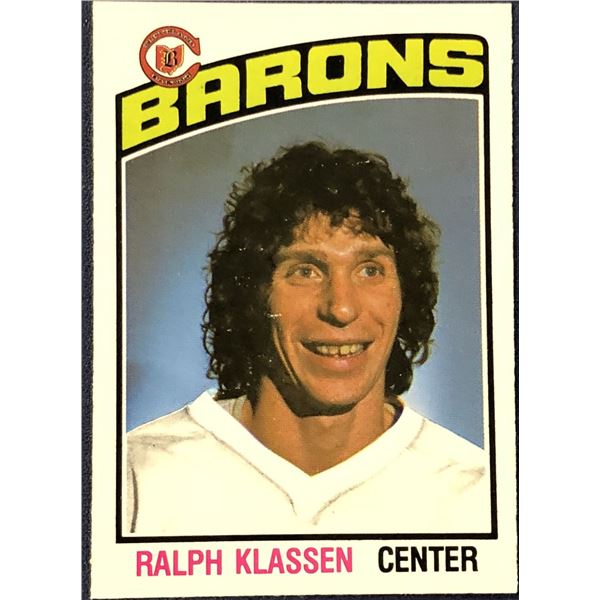 1976-77 O-PEE-CHEE NHL HOCKEY RALPH KLASSEN ROOKIE CARD