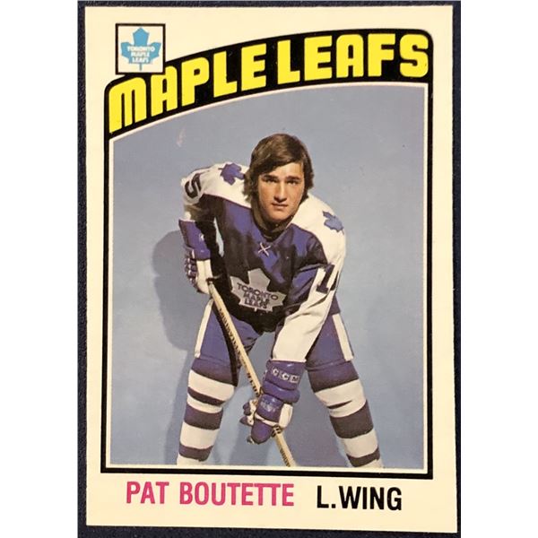 1976-77 O-PEE-CHEE NHL HOCKEY PAT BOUTETTE ROOKIE CARD