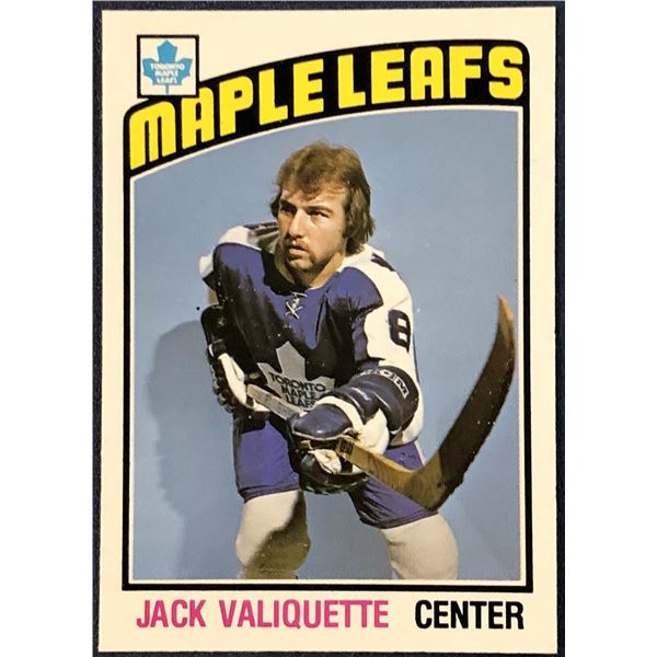 1976-77 O-PEE-CHEE NHL HOCKEY JACK VALIQUETTE ROOKIE CARD