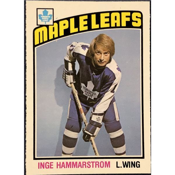 1976-77 O-PEE-CHEE NHL HOCKEY INGE HAMMARSTROM