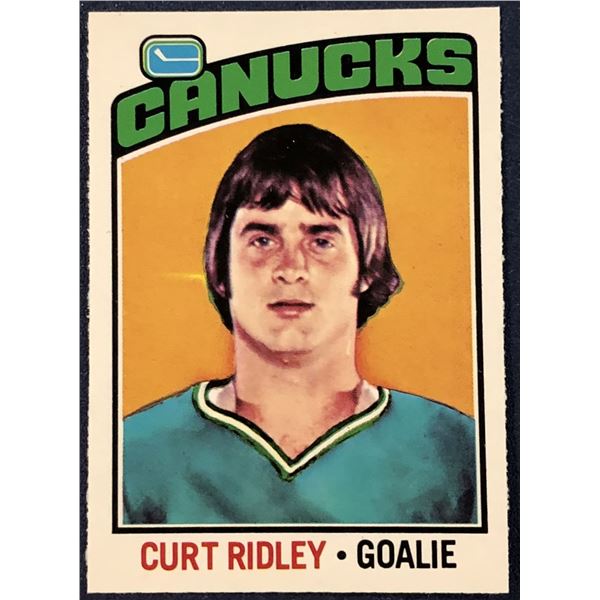 1976-77 O-PEE-CHEE NHL HOCKEY CURT RIDLEY ROOKIE CARD