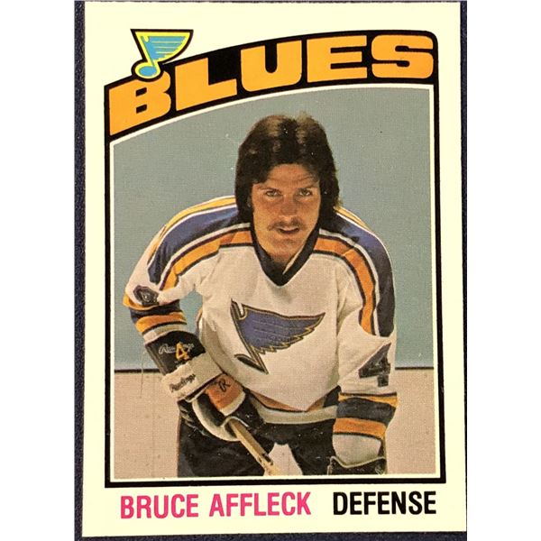 1976-77 O-PEE-CHEE NHL HOCKEY BRUCE AFFLECK ROOKIE CARD