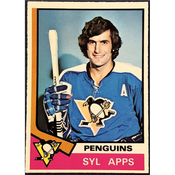 1974-75 O-PEE-CHEE NHL HOCKEY SYL APPS