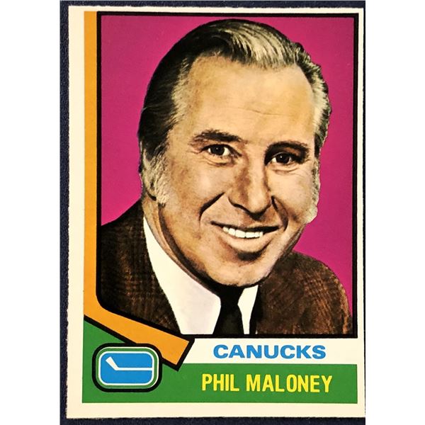 1974-75 O-PEE-CHEE NHL HOCKEY PHIL MALONEY