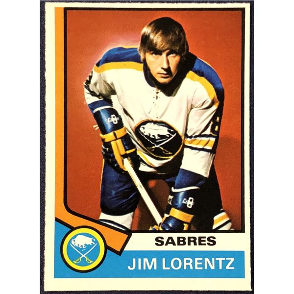 1974-75 O-PEE-CHEE NHL HOCKEY JIM LORENTZ