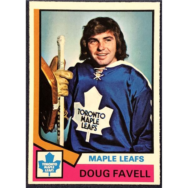 1974-75 O-PEE-CHEE NHL HOCKEY DOUG FAVELL