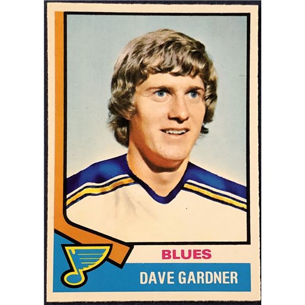 1974-75 O-PEE-CHEE NHL HOCKEY DAVE GARDNER ROOKIE CARD