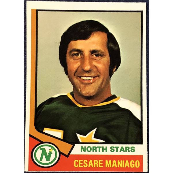 1974-75 O-PEE-CHEE NHL HOCKEY CESARE MANIAGO