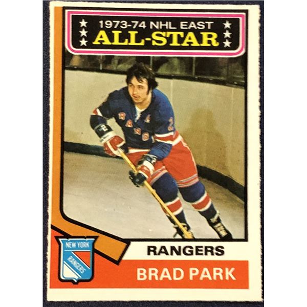 1974-75 O-PEE-CHEE NHL HOCKEY BRAD PARK (HOF)