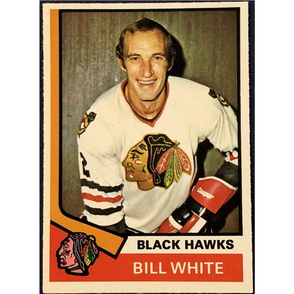 1974-75 O-PEE-CHEE NHL HOCKEY BILL WHITE