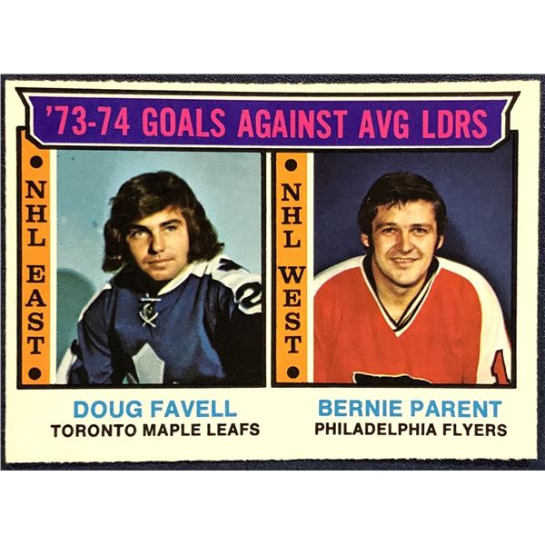 1974-75 O-PEE-CHEE NHL HOCKEY BERNIE PARENT (HOF)