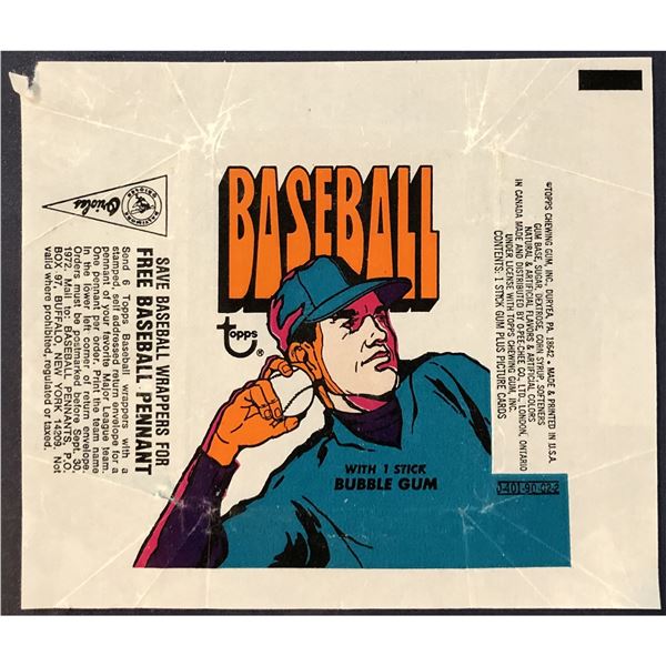 1972 TOPPS BASEBALL WRAPPER