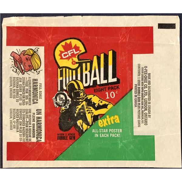 1971 O-PEE-CHEE CFL FOOTBALL WRAPPER