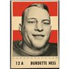 Image 1 : 1956 SHREDDED WHEAT CFL FOOTBALL BURDETTE HESS