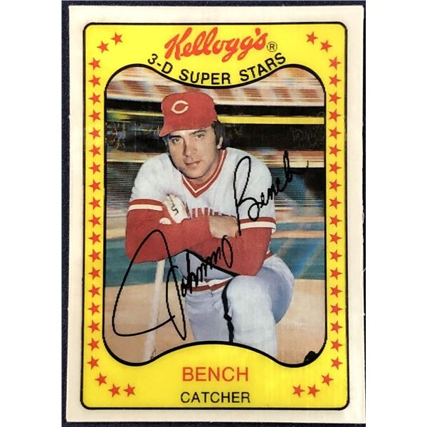 1981 KELLOGGS 3-D BASEBALL - JOHNNY BENCH (HOF)