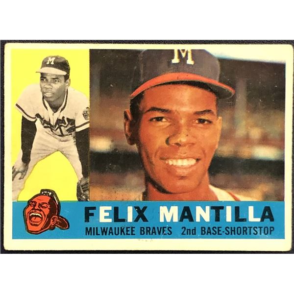 1960 TOPPS WHITE BACKS FELIX MANTILLA