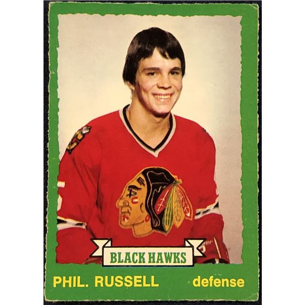 1973-74 O-PEE-CHEE NHL HOCKEY PHIL RUSSELL ROOKIE CARD