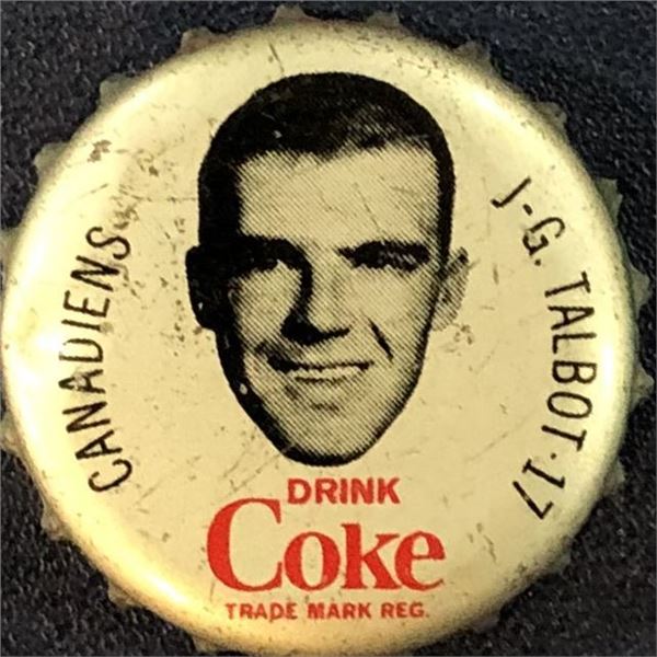 1964-65 COCA COLA NHL BOTTLE CAPS - JEAN-GUY TALBOT