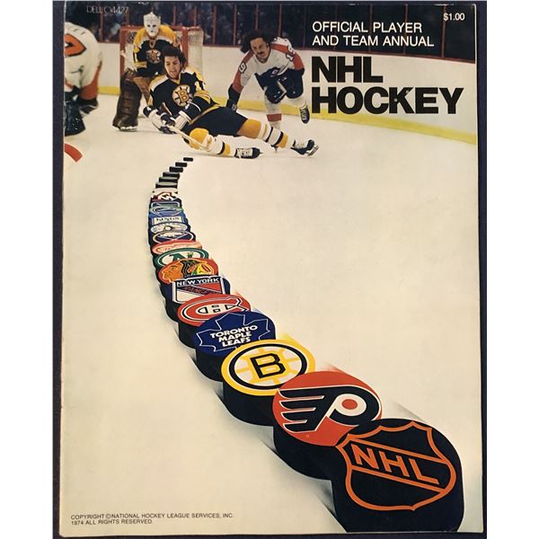 1974-75 NHL HOCKEY OFFICIAL ANNUAL YEARBOOK
