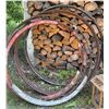 Image 4 : Metal Wagon Wheel Rims and Decorative Lantern