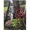 Image 3 : Farm Wagon and Carriage Wheels with Metal and Wood Construction