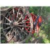 Image 2 : Wooden Wagon Wheels with Metal Rims